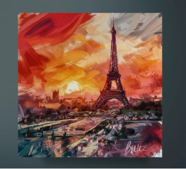 Atardecer Parisino en Pinceladas