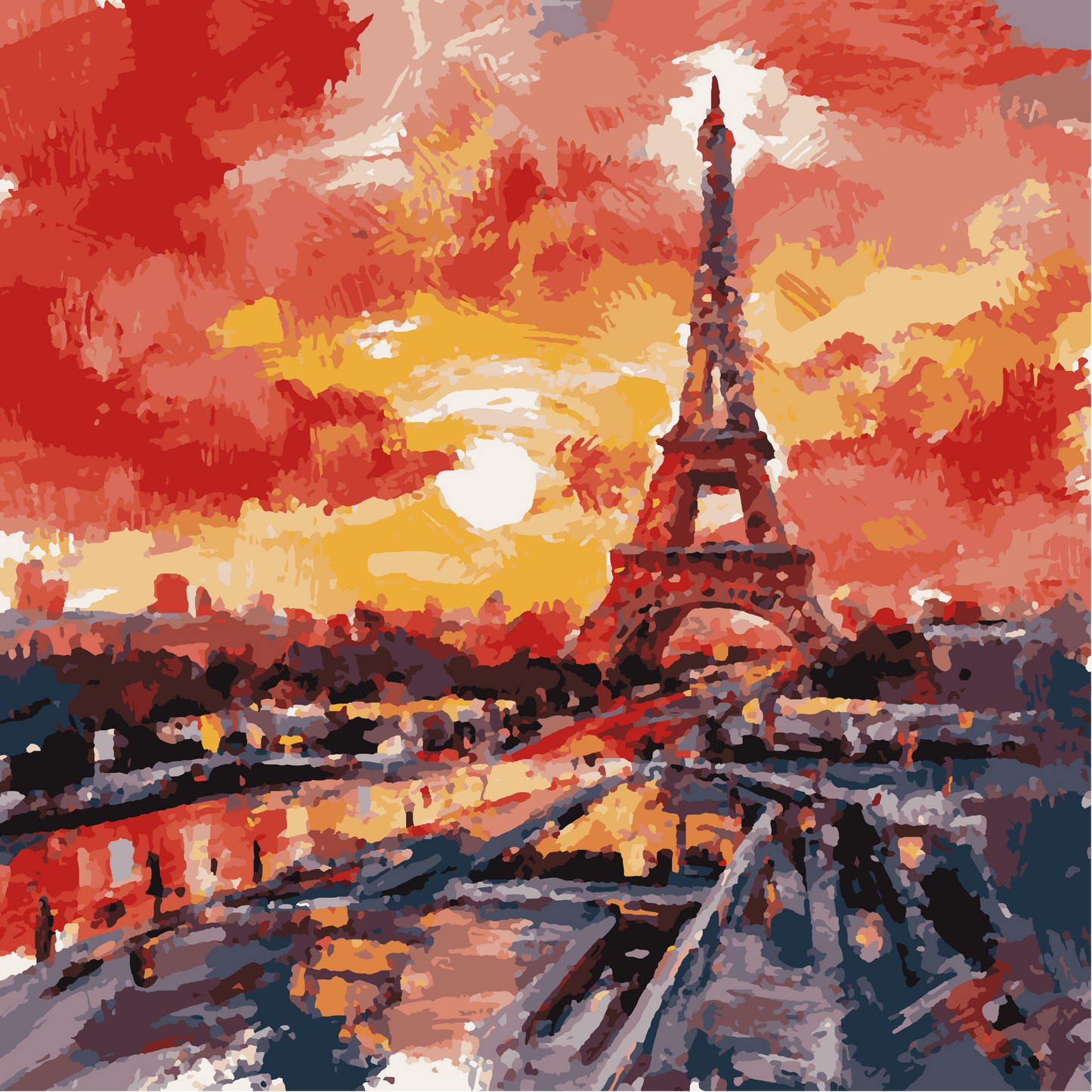 Atardecer Parisino en Pinceladas