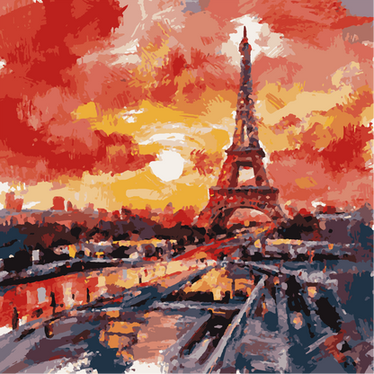 Atardecer Parisino en Pinceladas